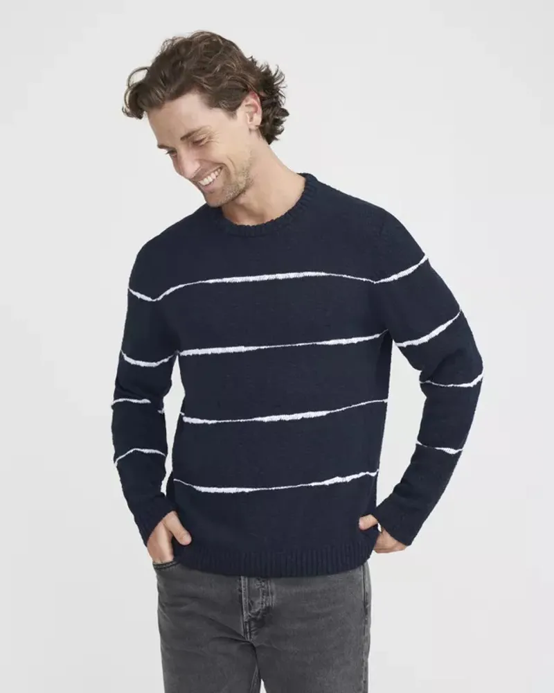 Holebrook Mens Jonas Crew Navy/White-1